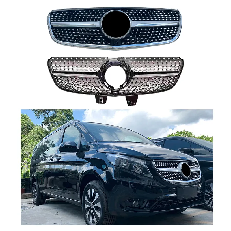 Accesorios de carrocería para coche, kit de carrocería de Material PP, rejillas delanteras duraderas para Mercedes Benz Vito Vclass W44, superventas