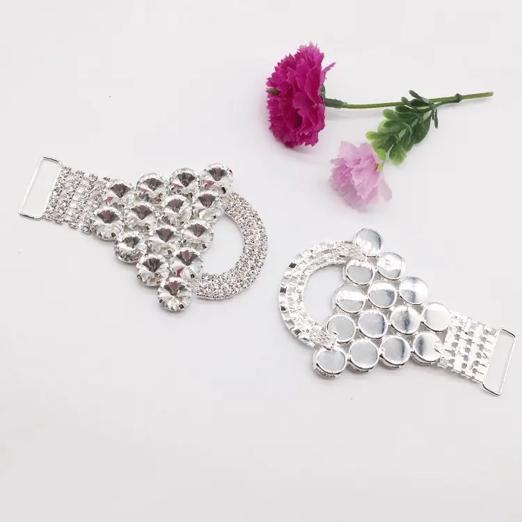 Atacado Alta Qualidade Swimsuit Buckle Cristal Rhinestone Conector De Biquíni De Tamanho Grande para Swimwear Acessórios De Vestuário