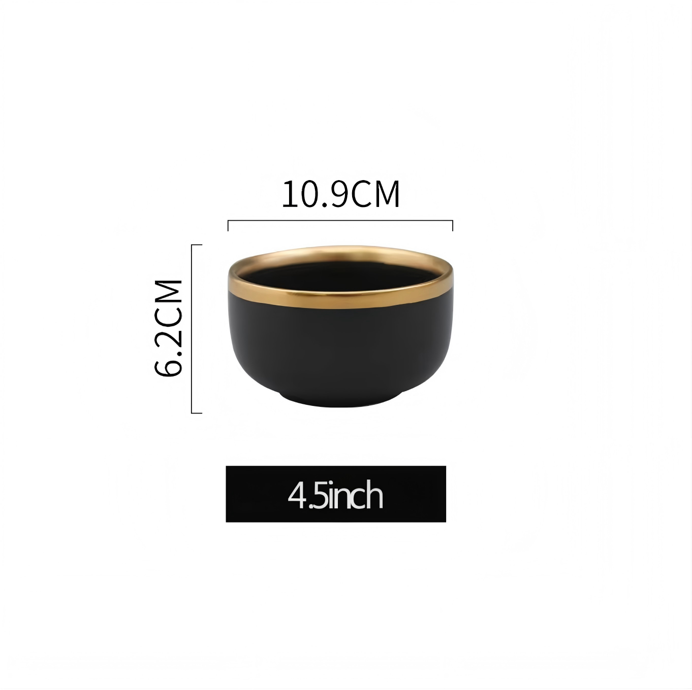 4,5 pouces noir