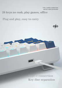 66 Key Gaming Gamer <strong>Desktop</strong> Mechanical <strong>Keyboard</strong> Wired Red Axis RGB <strong>Keypad</strong> Backlight USB Type C Optical Gaming <strong>Keyboard</strong> - Product Image 2