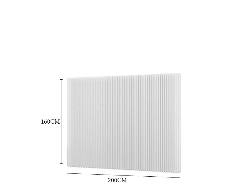 Blanc, hauteur 1,6 m, longueur 2 m, largeur 35 cm