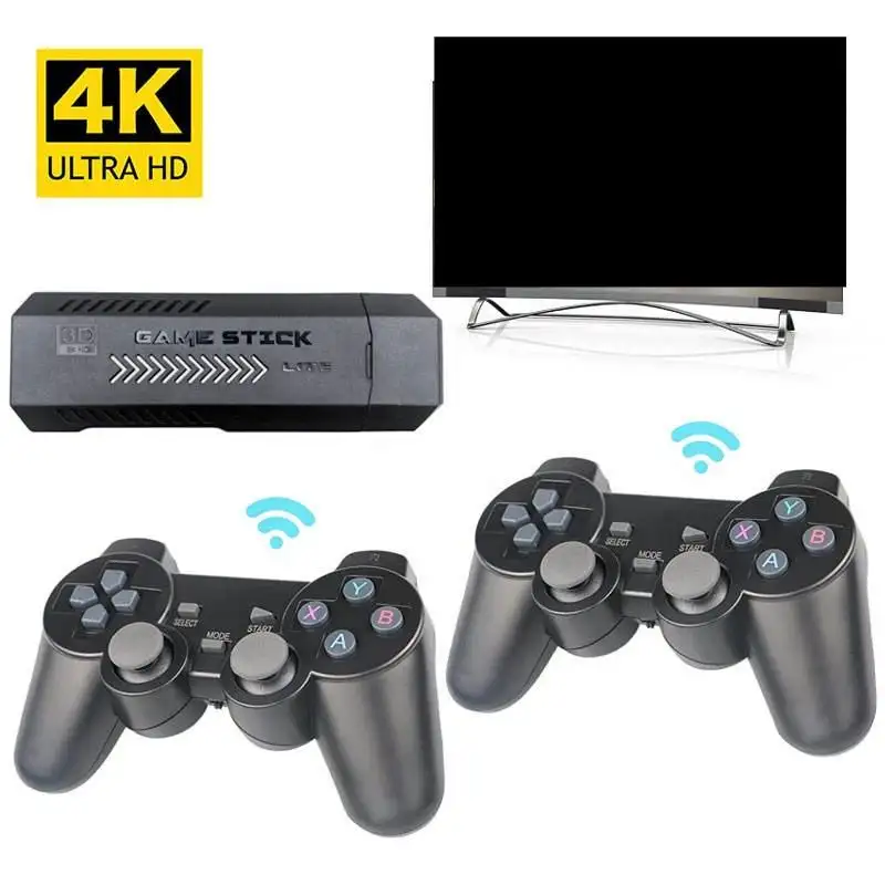 QBUY X2 PLUS Game Stick GD10 Plus Mini Game Player X2 Hot 4K Retro Mini TV Console GD10 64GB Juegos integrados 30000 para N64/SNES