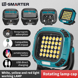 ממשק USB מסוג C 2*18650 נייד רב תכליתי מסתובב נטענת LED מנורת עבודה - Product Image 4