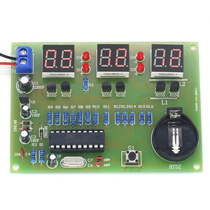DIY <strong>Kits</strong> AT89C2051 Electronic Clock Digital Tube LED Display Suite Electronic Module Parts and Components DC 9V - 12V - Product Image 1
