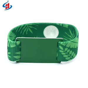 13.56MHz tessuto elastico NFC RFID braccialetto elastico tessuto elastico 1K RFID accessorio di controllo di accesso con codice a barre di stampa