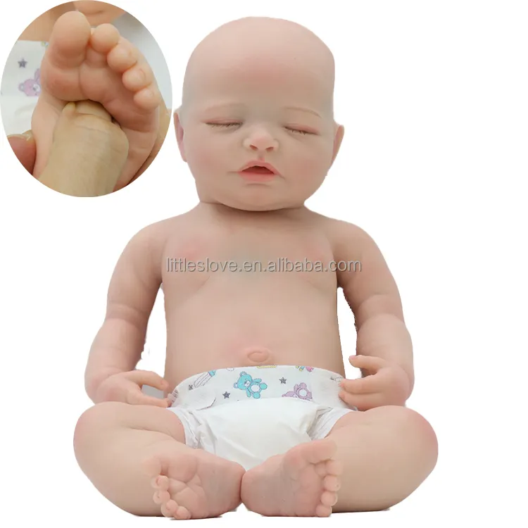 Realistische Neugeborene Baby puppen 18 Zoll Reborn Baby Silikon Ganzkörper Realistische Simulation Nettes Baby