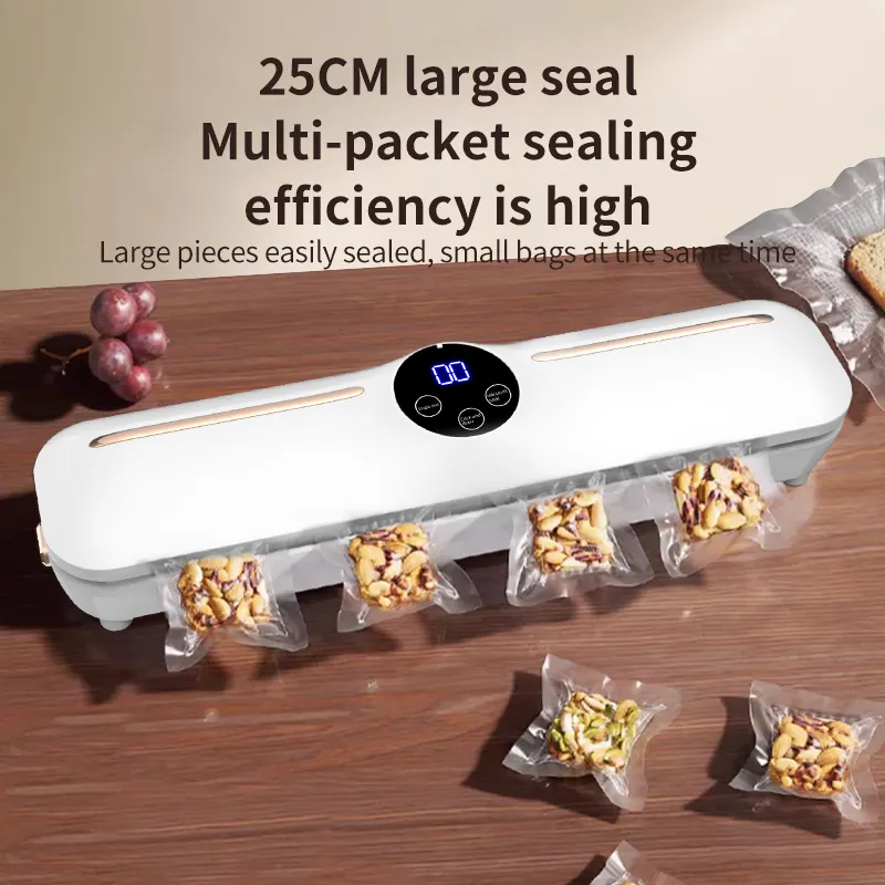 Vacuum Food Preservation Sealer with Liquid Crystal Display Automatic Sealing Machine for Food Storage