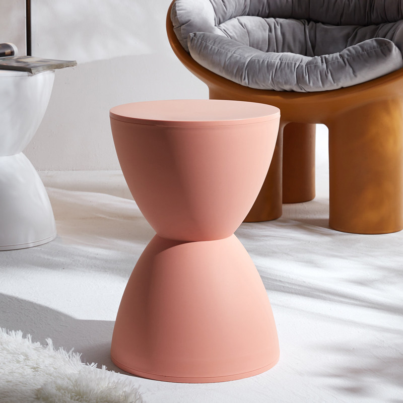 Taburete Prince goma rosa