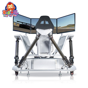Simulador de coches de carreras de movimiento de 3 pantallas 6 DOF plataforma de simulación de movimiento de pantalla Triple máquina de juego de coches de carreras simulados VR - Product Image 2