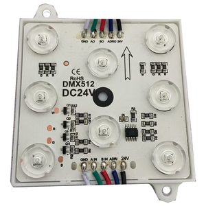 RGBW 8 moduli led 24V 1824 DMX512 IC quadrato 8 modulo led per pubblicità plafoniera scatola 24v dmx512 modulo led