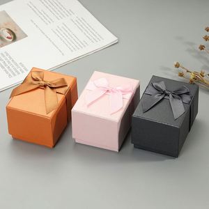 Takı kayış saklama kutusu özel hediye erkekler izle küçük özel sanat karton kağıt ambalaj kurdelalı kutu - Product Image 2