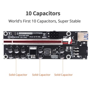 Tarjeta elevadora PCI-E Pcie V011 Pro, 10 condensadores Pci Express X16, 011 USB 3,0, elevador de Cable para tarjeta gráfica - Product Image 4