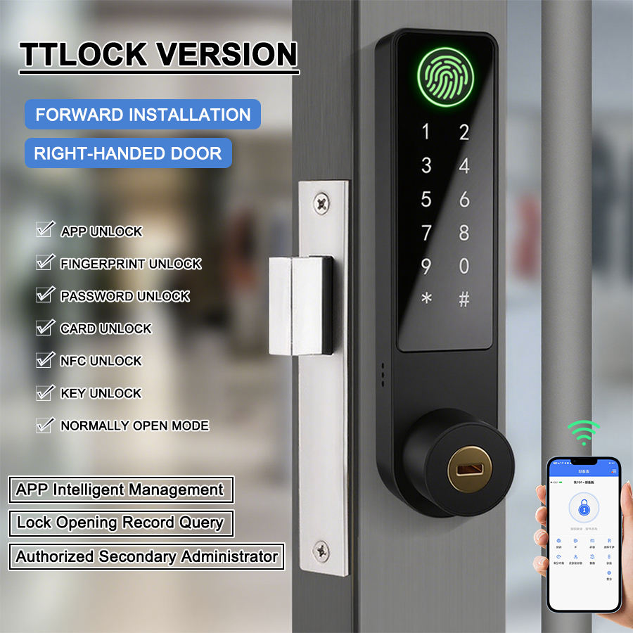 TTLock Version Installation Avant Porte à droite