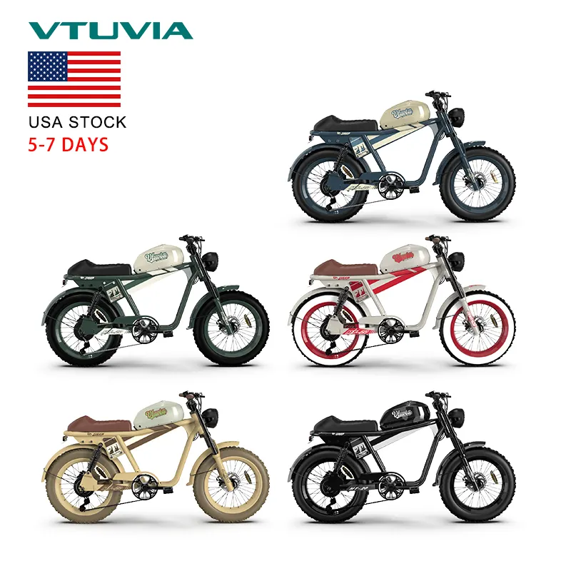 미국 창고 붙어 500w 750w 48v 모터 팻 타이어 전체 서스펜션 전기 산 먼지 자전거 도시 자전거 전기 오토바이