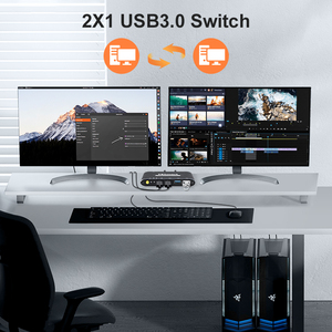 TESmart-interruptor USB OEM ODM, compatible con 2PC, ordenadores, 2 USB 2,0 3,0, teclas calientes 2x1, USB 3,0, conmutador de datos - Product Image 6