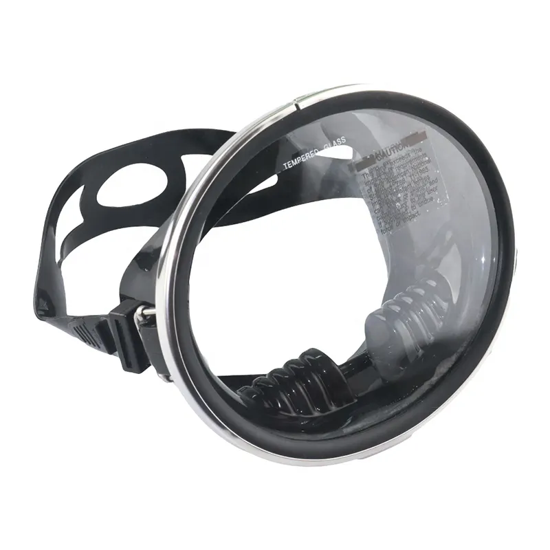 Temperli cam Lens sualtı şnorkel dalış tüplü dalış yuvarlak Oval Spearfishing maskesi anti sis filmi