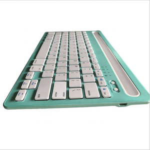 Multi Devices Colored Keys Dual Channels <strong>bluetooth</strong> and Wireless <strong>Keyboard</strong> <strong>with</strong> Slot <strong>for</strong> Tablets and Smart Phones - Product Image 2