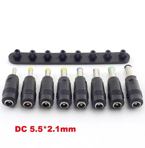 Eight-in-one <strong>computer</strong> power adapter converter head DC adapter 5.5*2.1 female to male Power adapter