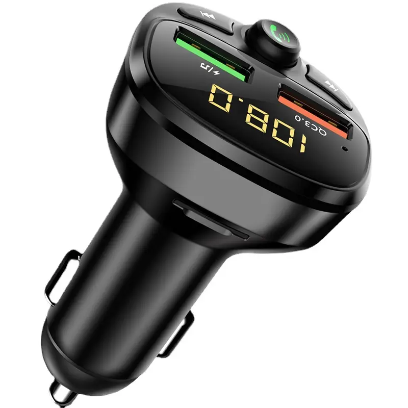 Display digitale monitoraggio della tensione QC 3.0 caricabatterie rapido 5.0 Bluetooth supporto per chiamate in vivavoce U Disk TF Card lettore MP3 per auto