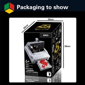 QS oyuncak 718 adet Retro telefon anında kamera koleksiyonu seviye yapı tuğla blok setleri oyuncaklar yetişkin için - Product Image 5