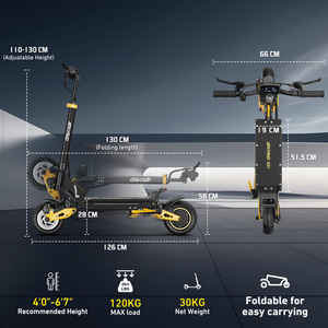Super günstiger schneller Elektro roller IENYRID ES1 Hochgeschwindigkeits-leistungs stärkster Doppel motor im Gelände 60km Mph EU UK US Drop Ship für Erwachsene - Product Image 2