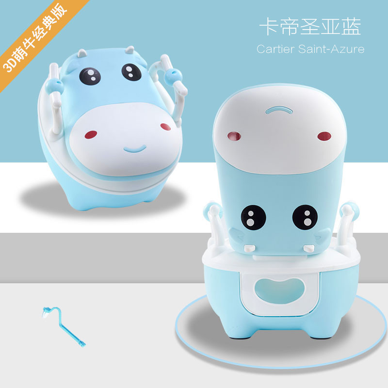 Vaca 3D Adorable Azul Edición Clásica con Pincel