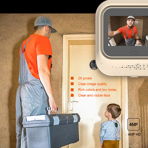 KERUI 4,3 Zoll Wireless Intercom System für zu Hause 140 Grad Weitwinkel Cat's Eye Smart Türklingel Nachtsicht Infrarot - Product Image 6