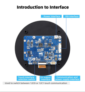 4inch HD-M1 Circular Display Capacitive Touch <strong>Screen</strong> with 720x720 Resolution with Ten Point Touch Round <strong>LCD</strong> Display <strong>Raspberry</strong> <strong>Pi</strong>