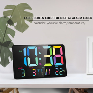 Sveglia digitale RGB con Display dinamico a LED colorato con grande numero - Product Image 6