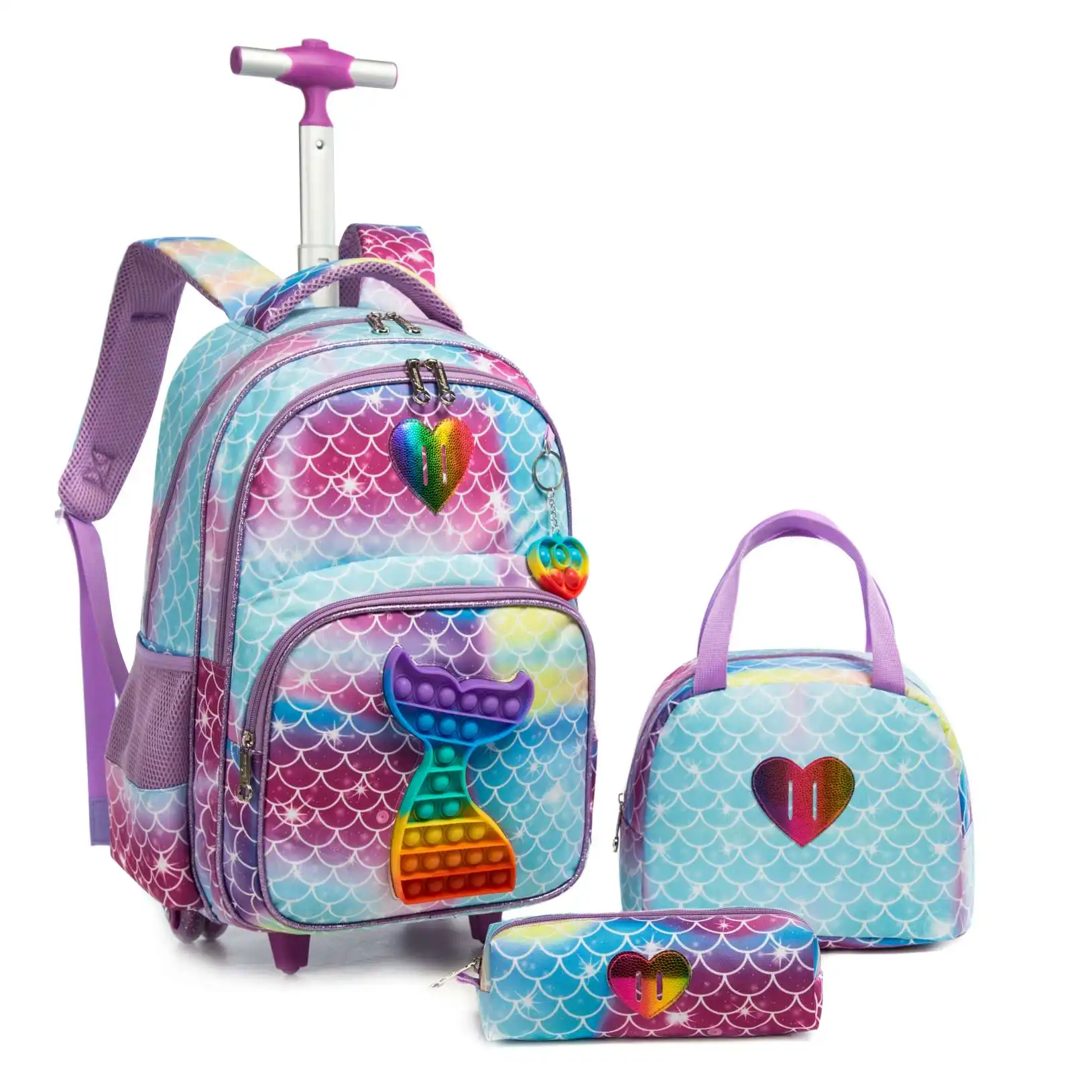 Factory Outlet School Trolley Bag para niños de grado 3-6 Mochila de escuela primaria Lindo diseño de dibujos animados Mochila de unicornio