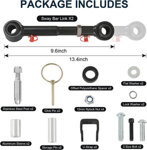 Front Swaybar Quicker Disconnect Way Bar Links for 2.5&quot; - 6&quot; Lift for 1997-2006 <strong>Jeep</strong> Wrangler <strong>TJ</strong> 1984-2001 Cherokee XJ