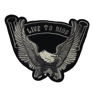 Customized <strong>Embroidery</strong> <strong>Designs</strong> USA Flag <strong>Eagle</strong> Embroidered Patch Adhesive on - Product Image 1