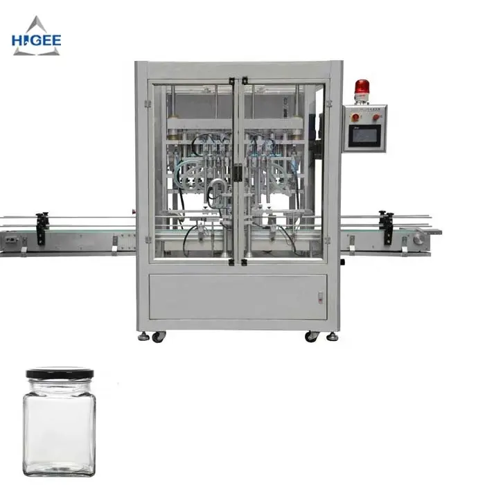 Glass jar honey bottling machine liquid paste cream honey filling machine