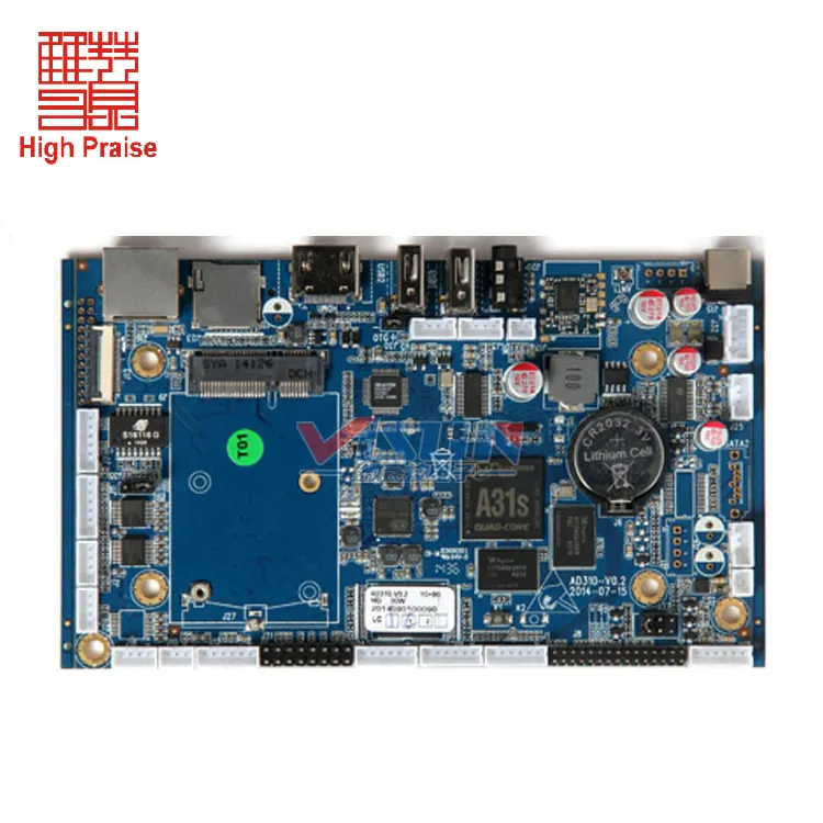 Brazo 3G en placa procesador Quad Core HD Android con de salida LVDS