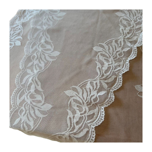 Tela de encaje de red elástica de 4 vías, malla de nailon, licra, lisa, para ropa, vestido de boda - Product Image 1