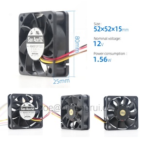 Sanyo 9GA0512P7G001 52x15mm 12V DC 1.56W rulman yüksek performans düşük güç CPU sunucu kasası eksenel soğutma fanı - Product Image 2