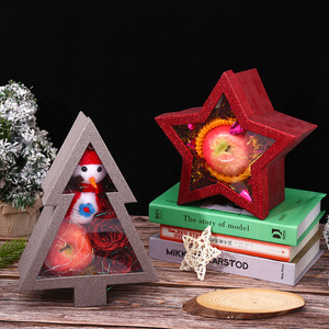 定制星形礼品盒带聚氯乙烯窗口的圣诞树形盒 - Product Image 2