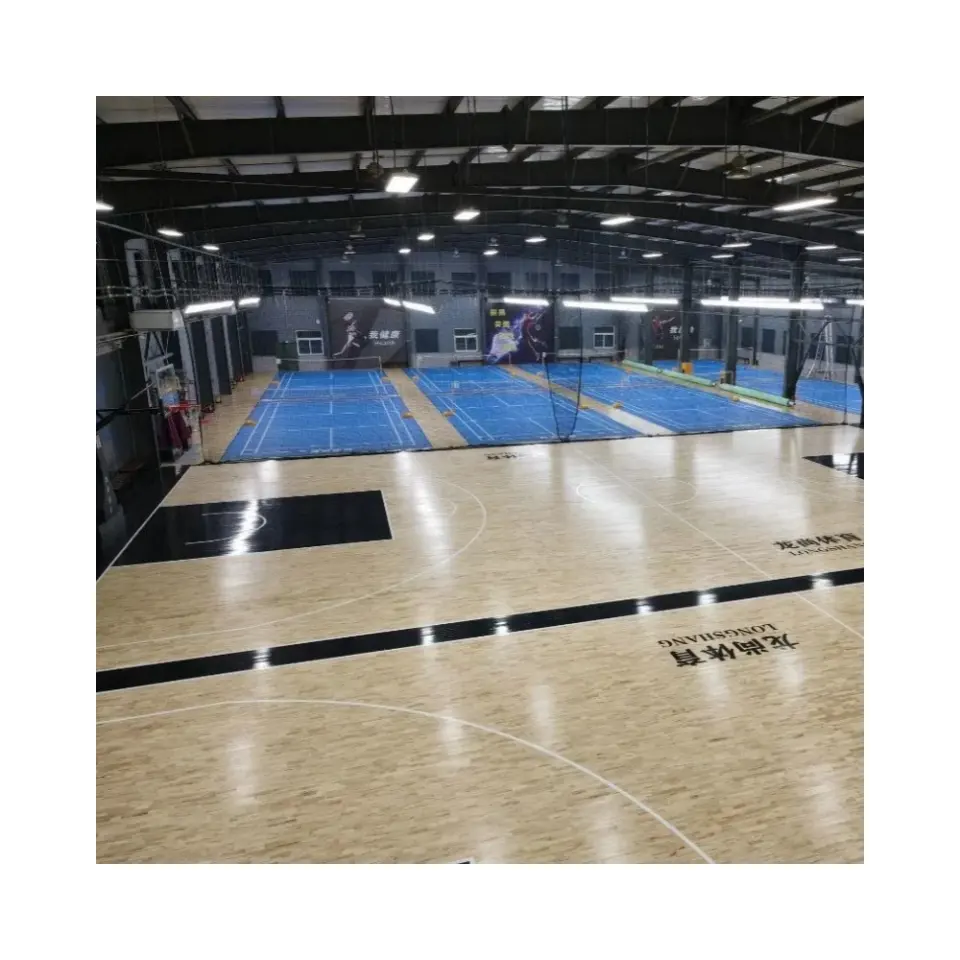 Maple Sports Wooden Flooring Sport Court Tiles for Training Adjustable Tile Gym Hockey sports floor Hardwood Flooring System