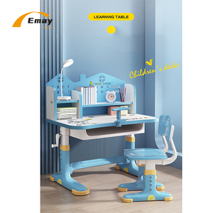 El marş ayarlanabilir çocuk ilkokul öğrencileri çalışma karikatür desen PP masa ve sandalye seti - Product Image 3