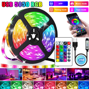 <strong>LED</strong> Light <strong>Strip</strong> RGB 5050 Bluetooth USB SMD 5V RGB <strong>LED</strong> Light <strong>Strip</strong> Flexible Light Room Decor TV Computer Backlight Diode Tape - Product Image 4