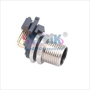 Plastic <strong>Socket</strong> 4 5 8 Pin Right Angle M12 PCB Mount Connector Waterproof Plug for Automotive Engine Compartment Electronic Unit - Product Image 4