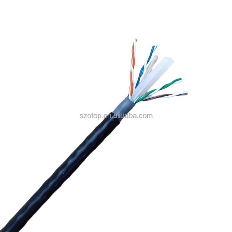 305 м CAT6E UTP 23AWG Ethernet кабель наружный двухслойный неэкранированный сетевой кабель 0,57 мм бескислородная медь OEM