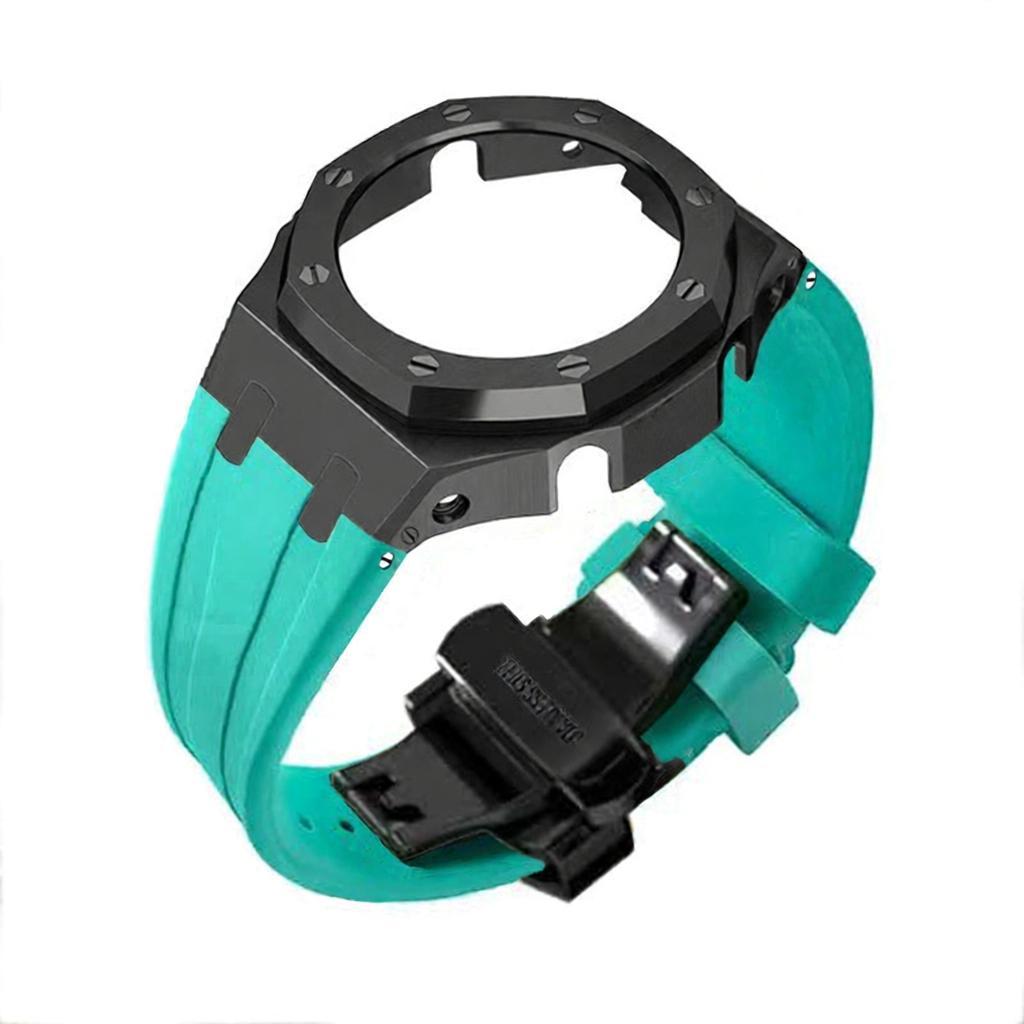 boîtier noir tfn bracelet en silicone bleu