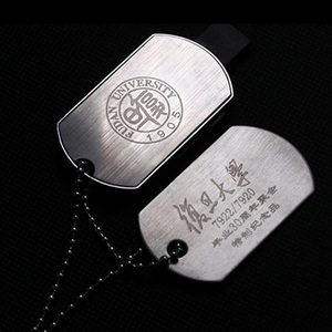2023 Trending Metal Material Dog Tag Shaped <strong>Usb</strong> Memory Stick <strong>Golden</strong> Supplier <strong>USB</strong> <strong>2.0</strong> Customized Logo 1 Years with Full Capacity