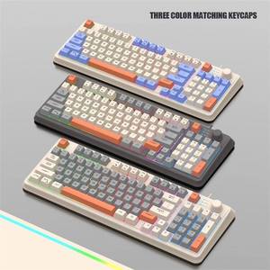 Hut verkaufen 94 104 Tasten Gaming Wired Keyboard Mixed Color Backlit USB-Tastatur mit Ständer für den Computer - Product Image 2