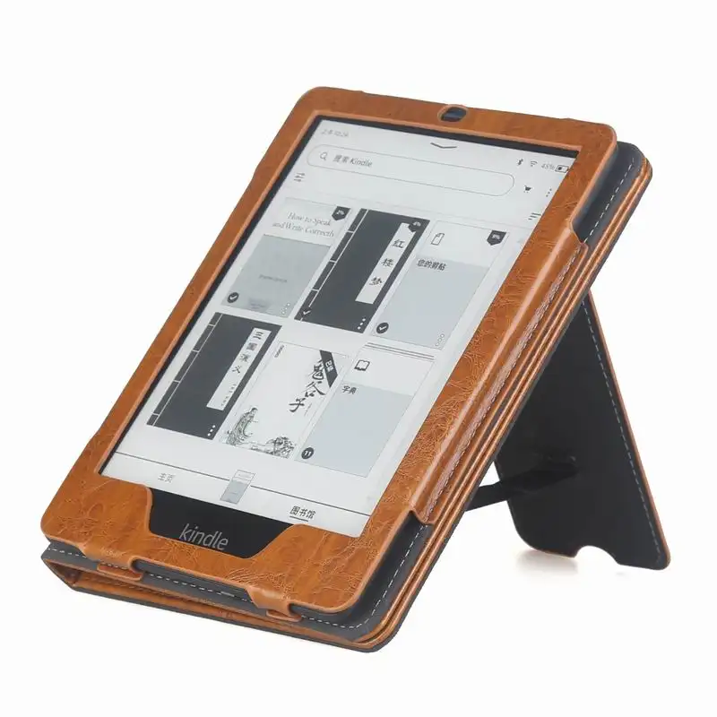 High-quality PU Leather Cover For Kindle Paperwhite5 11th gen 2021 6.8inch Flip Cover Shell Case with Card Slot Hand Grip Holder