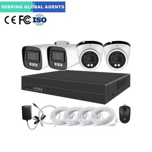 Luce ibrida intelligente 4 canali 4K Bullet Dome telecamera di rete visione notturna casa NVR Cctv sistema di telecamere all'aperto - Product Image 1