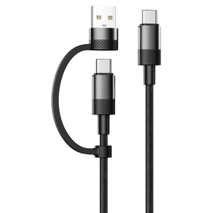 RedSimba CMT301新型编织多合一USB充电数据线1m C型至C型和usb-a 3A铝合金外壳 - Product Image 1