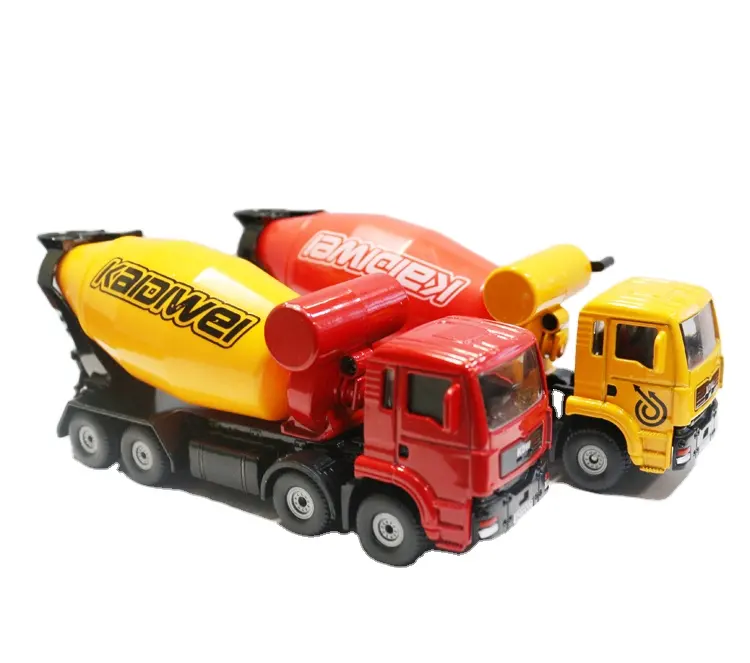 Ustom-camión mezclador de cemento de metal, escala 1 72, juguete de camión mezclador de hormigón fundido a presión
