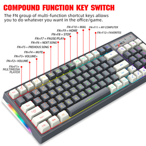 L900 Home Gamer Desk Top PC Teclado Inalámbrico 2,4G Bluetooth-Compatible Teclado de membrana para juegos de computadora para Notebook Laptop - Product Image 4